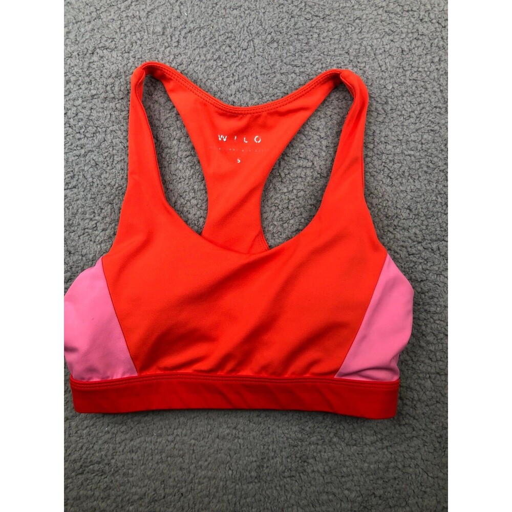Wilo Ribbed sports bra pink/orange sz small